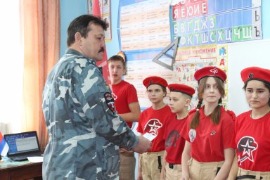 Посвятили в юнармейцы Посвятили в юнармейцы